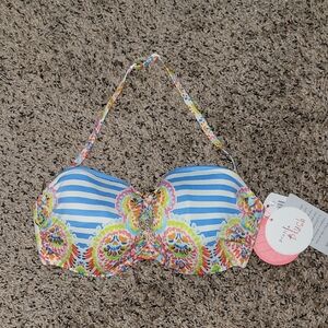 Blush Multi-print Bikini Top NWT SIZE S/P-E